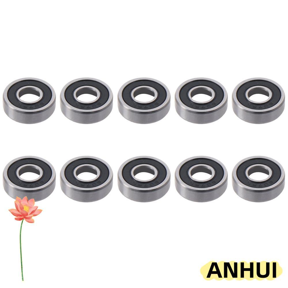 ANHUI 1 PC/10pcs Deep Groove Ball Bearing, 607-2RS Single-row Double Sealed Bearings, Smooth 7mm x 1