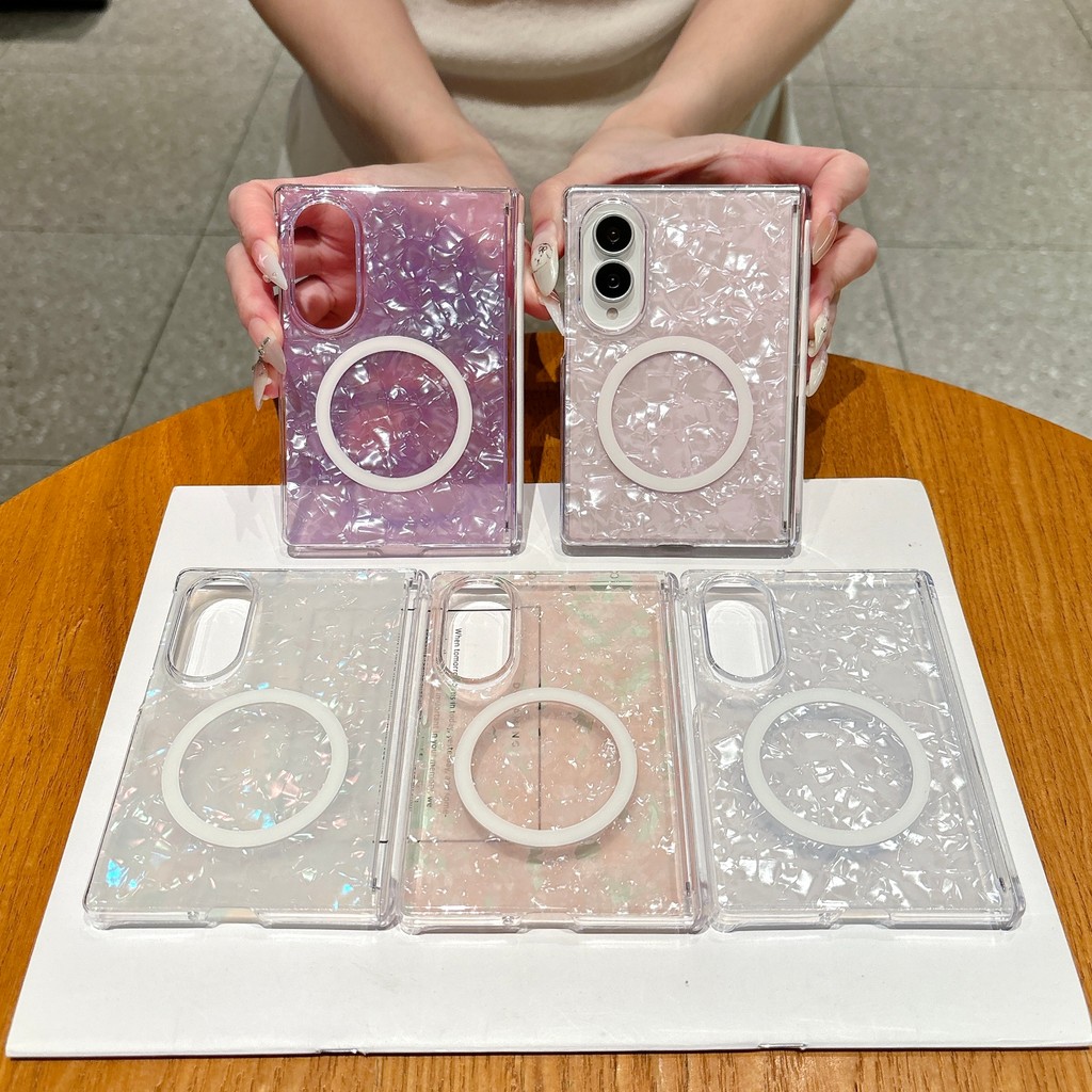 ฝาหลังสําหรับ Samsung Galaxy Z Fold 8 Wide Case Magnetic Attraction Bracket Shell เคสโทรศัพท์