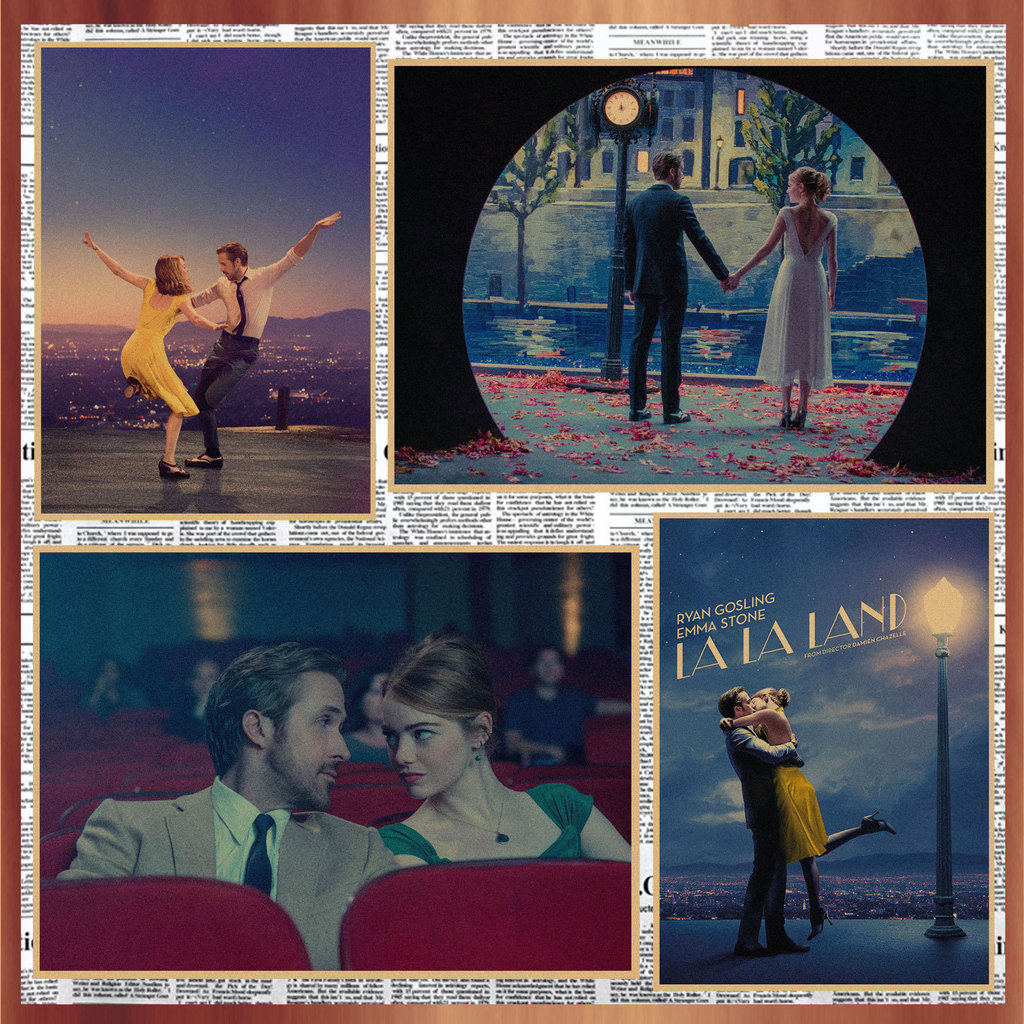 เพลงภาพยนตร์ La La La Land La Land La Land Vintage กระดาษคราฟท์โปสเตอร์ตกแต่งผนังภาพวาดภาพจิตรกรรมฝา