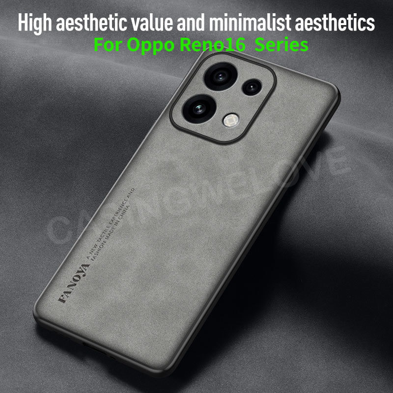 เคสโทรศัพท์สําหรับOppo Reno16 5G 2026 OPPO Reno 16 Pro 16 F 16F 15 Pro F 5G 4Gหรูหราหนังธรรมดาปลอกใส่โทรศัพท์กันกระแทกฝาหลัง
