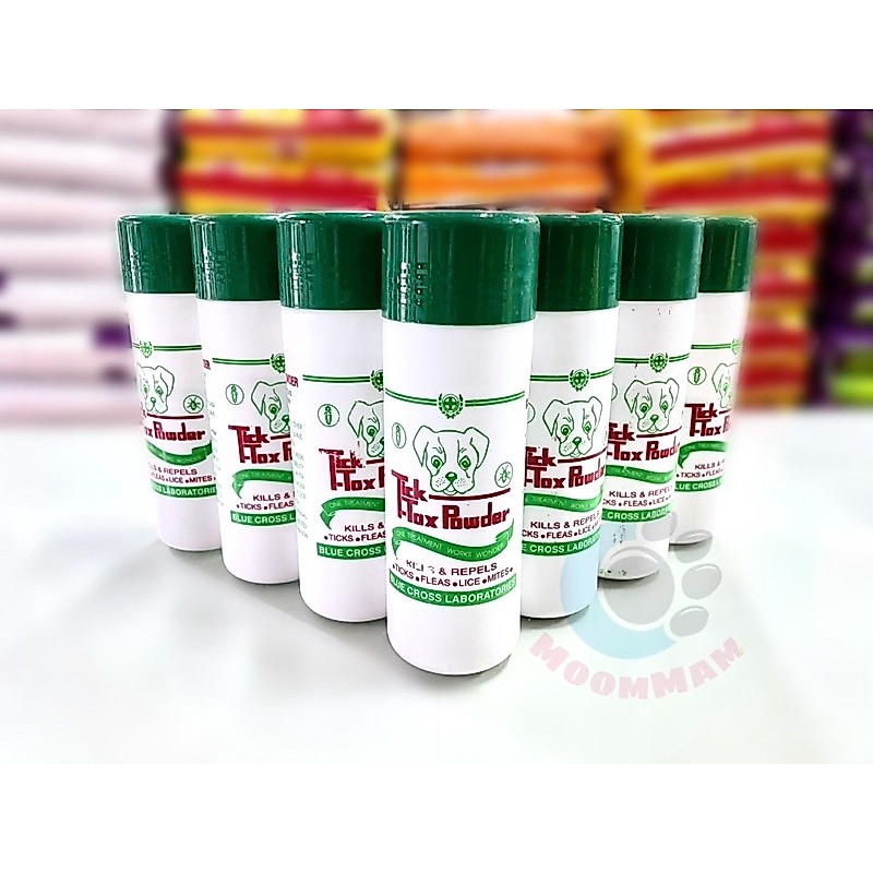 6ขวด แป้งทิคทอคซ์ แป้งหมา โรยเห็บหมัด สุนัข แมว สัตว์ปีก TickTox powder 180 กรัม แป้งโรยตัวสุนัข แป้งหมัดหมา