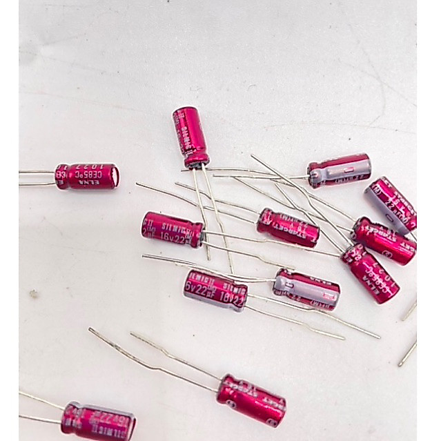 แพ็ค5ตัว Capacitor ตัวเก็บประจุ 22uF 16v 100V 22uF 63v พร้อมส่ง