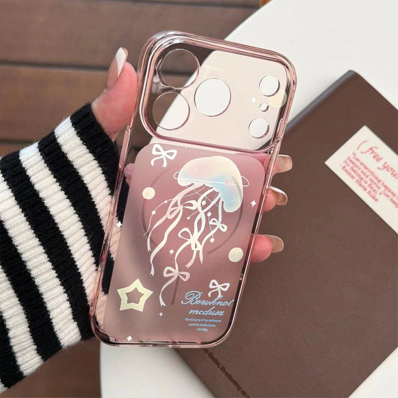 For iPhone เคสไอโฟน แมงกะพรุนสีสัน 11 12 13 14 15 16 17 PLUS B4PRO MAX X XS เปลือกที่เรียบง่าย MAX XR 7/8PLUS