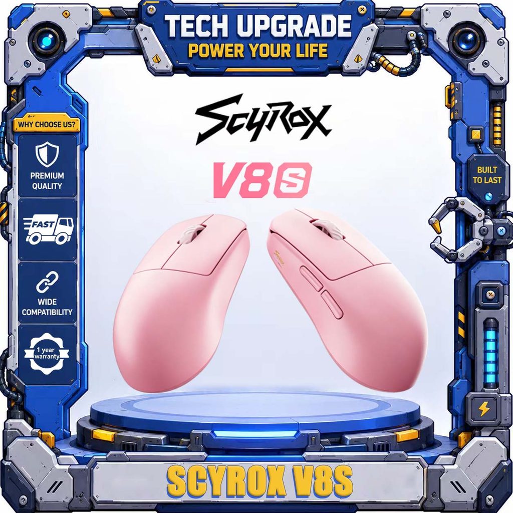 Scyrox V8s น้ําหนักเบา PAW3950 ไร้สาย Dual 8K Esports เมาส์สําหรับเล่นเกม, Kaihua Light Micro Motion