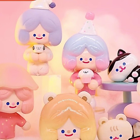 ✿F.UN RICO HAPPY FRIENDS TOGETHER เพื่อนที่มีความสุขด้วยกัน กล่องตาบอด  สไตล์ที่เลือกได้ น่ารักตุ๊กตา ของเล่น