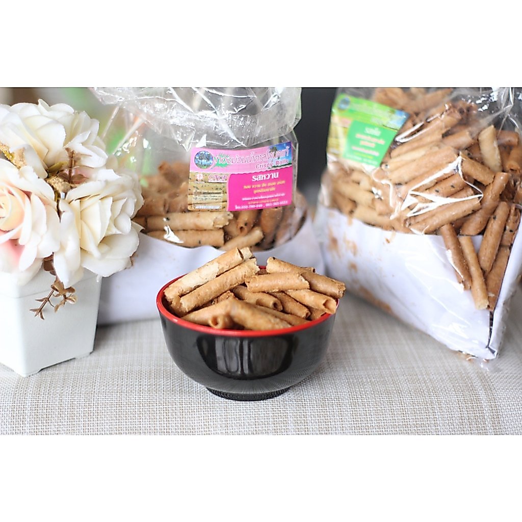 [Khor-nor-mor] ทองม้วนน้ำตาลโตนด เพชรบุรี ของแทร่!!! (ขนาด 500 กรัม) รสหวาน/รสเค็ม