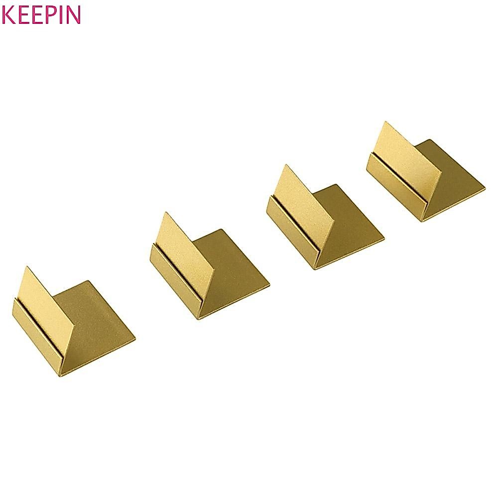 Keepin ที่วางคลิปหนีบนามบัตร, ที่ใส่การ์ดสถานที่ที่ทนทานสีทอง, ขาตั้งโชว์โลหะ DIY ป้ายราคาอาบน้ําเจ้าสาว