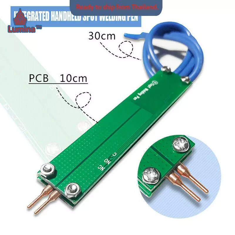 ปากกาเชื่อมจุด แบตเตอรี่จุดเชื่อมปากกา DIY Integrated Handheld Spot Welder ACCESSORY PCB 10cm เข็มเชื่อมทองแดงบริสุทธิ์