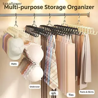 Takaflower ประหยัดพื้นที่ Multi Hook Hanger 360 องศาหมุนลื่น Ra สําหรับ Bras Camisoles ผ้าพันคอเข็มขัดตู้เสื้อผ้าใหม่