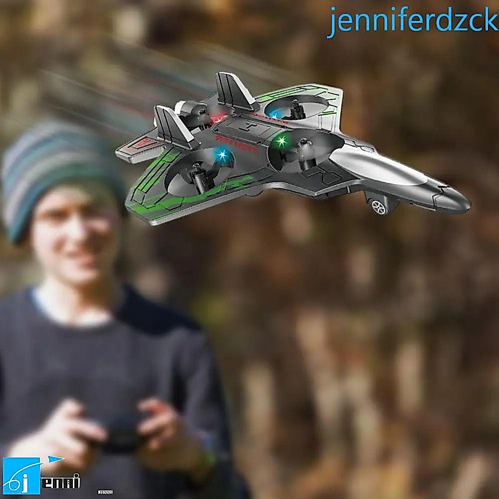 JENNIFE เครื่องร่อนบินเฮลิคอปเตอร์ของเล่น, 2.4G Stunt EPP โฟมรีโมทคอนโทรลโฟม Fighter, Profesional ทนทานพร้อม Light Gravity Sensing RC Hobby Jet Plane เด็กเด็กวัยหัดเดินเด็ก