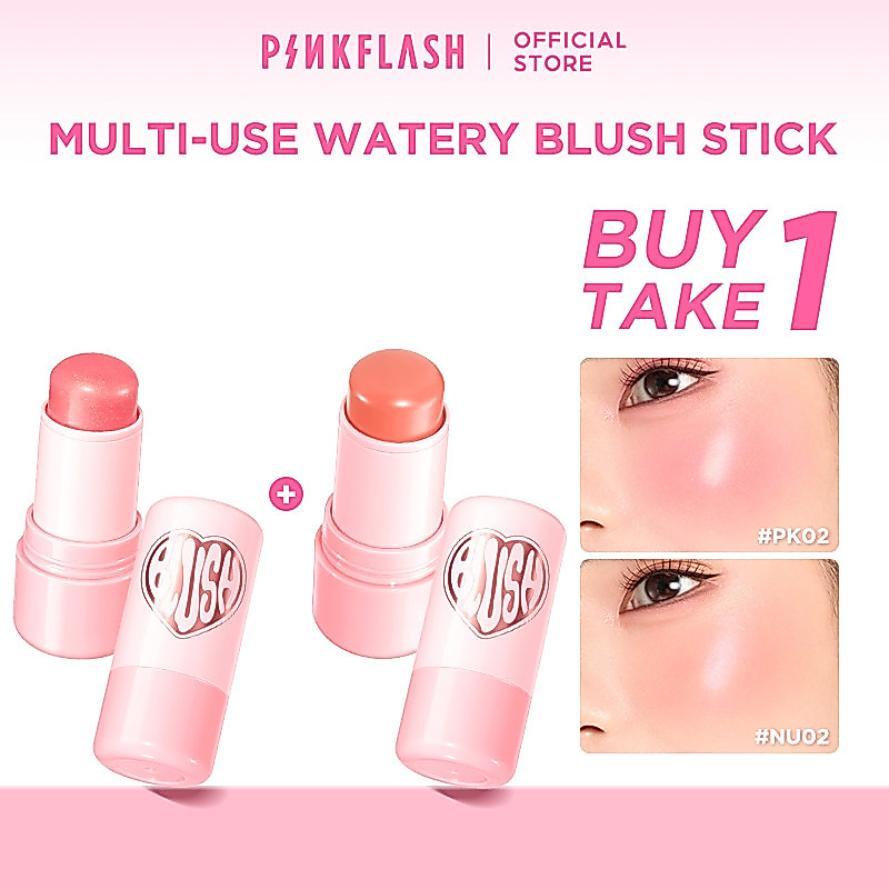 ซื้อ 1 TAKE 1PINKFLASH High Pigment Watery Blush Stick Multi-Use Rosy Cream ติดทนนาน