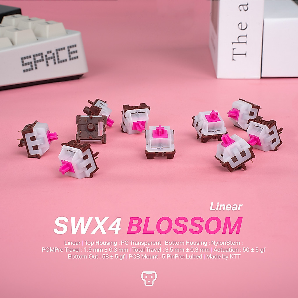 [รับประกัน  1 ปี] SARU Blossom Switch (Linear) สวิตช์ 5 pin ใส่กับคีย์บอร์ดแมคคานิคอล