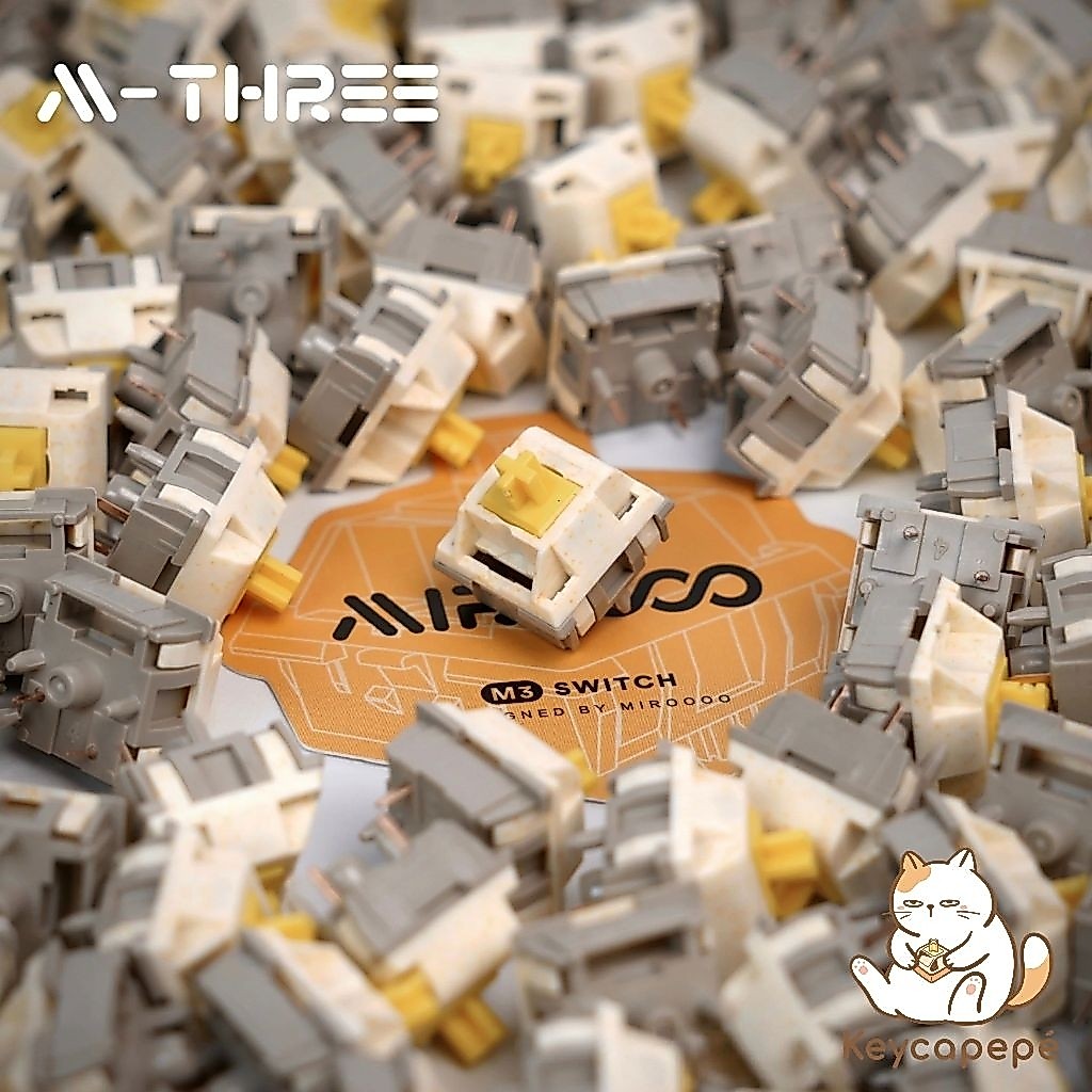 Keygeek M3 (M-Three) linear switch (10ชิ้น) pre lubed สวิตช์คีย์บอร์ด 1จังหวะ