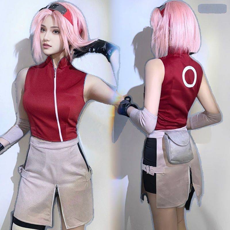 Ninja Rapids Sakura Haruno Cos Costume Cosplay Costume Role Play A2uB