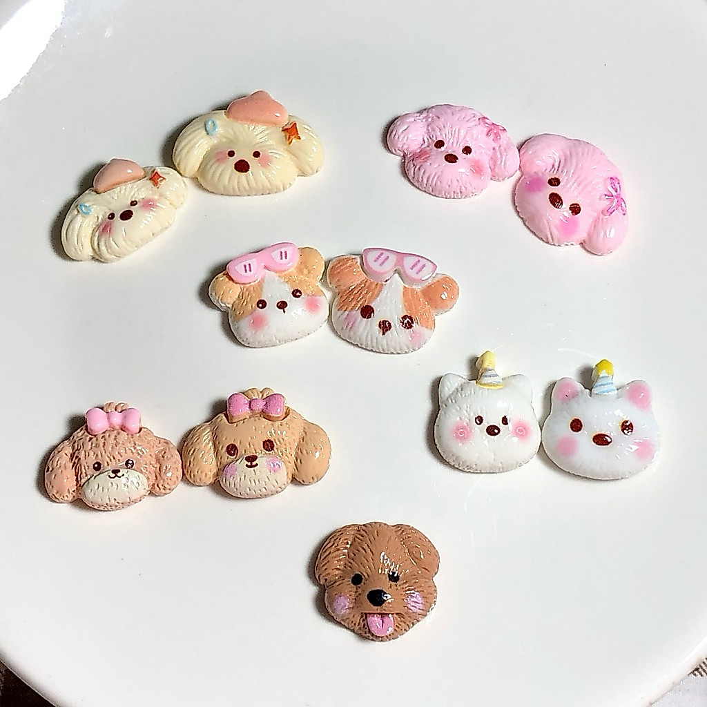 เรซิ่นน้องหมาน่ารักงานDIY ซองละ5ชิ้น พร้อมส่งจากไทย