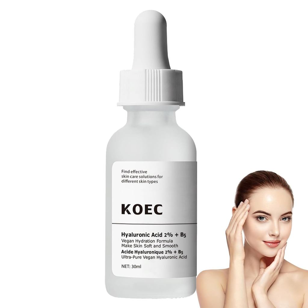Hyaluronic Acid 2% + B5,Face Moisturizer, Hyaluronic Acid Serum สําหรับ Face Hydrated, Hyaluronic Ac