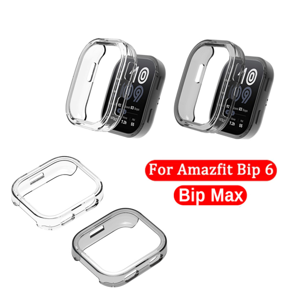 Soft TPU สําหรับ Huami Amazfit Bip6 Bip Max 6 ฝาครอบซิลิโคนป้องกันครึ่งแพ็คSmartwatchกรอบฝาครอบกันชน