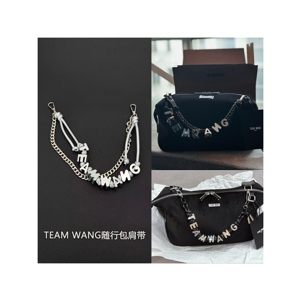 TEAM WANG Punk สไตล์โซ่โลหะสายเปลี่ยนออกแบบกระเป๋าโซ่สายคล้องหนึ่งไหล่กระเป๋าสะพายข้าง s