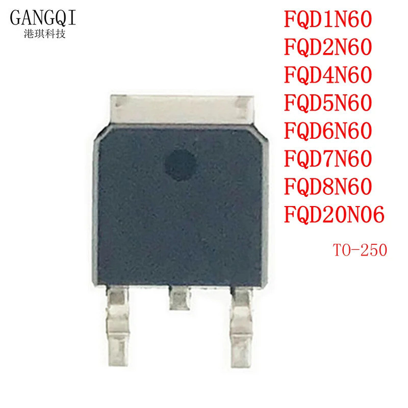 10PCS FQD1N60 FQD2N60 FQD4N60 FQD6N60 FQD7N60 FQD8N60FQD20N06 TO252 1N60C 2C 5C 8N60C 5C 7C