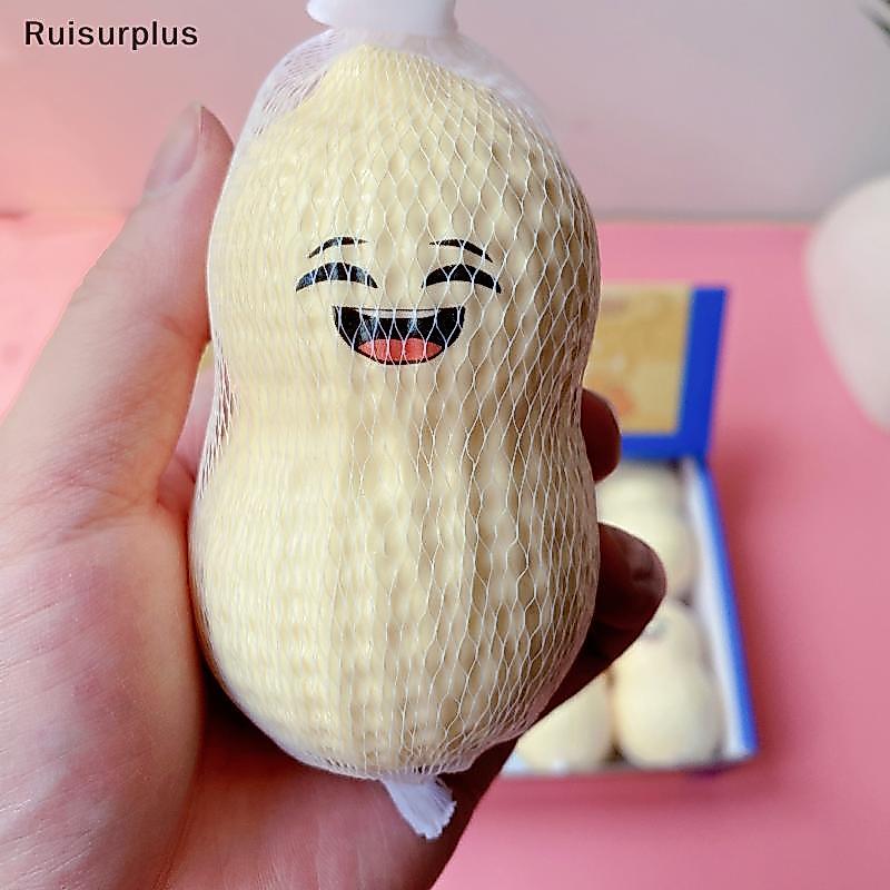 [Rui-t] น่ารักถั่วลิสงช้า Rebound Squishy ของเล่นแบบพกพาบีบ Fidget Stress Reliever สําหรับทุกวันความวิตกกังวลบรรเทา