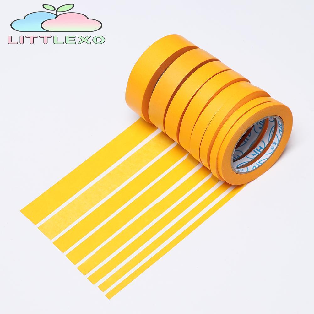 LITTLEX 1PC 50M กาวจิตรกรตกแต่งภาพวาดกระดาษสีเหลือง