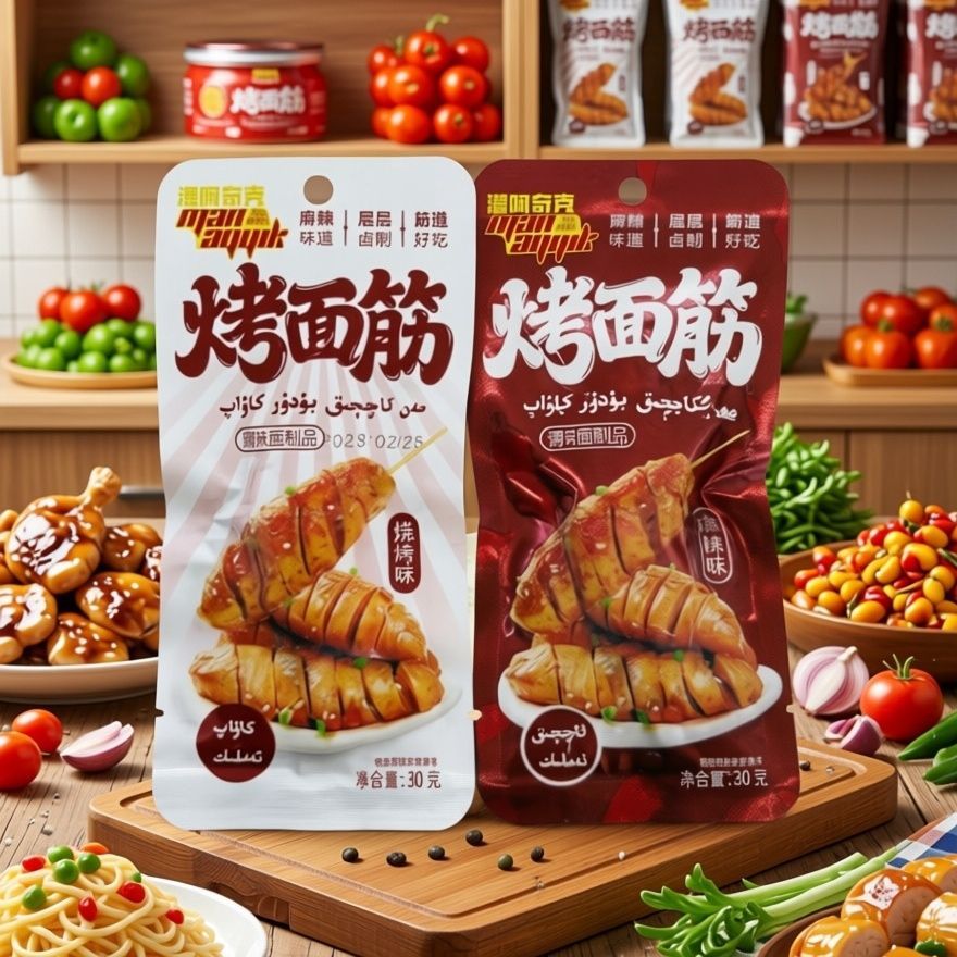 Ningxia Production Baked Gluten man aqqik Baked Gluten Casual Snacks บรรจุแยก (จัดส่งจาก Urumqi)% LS