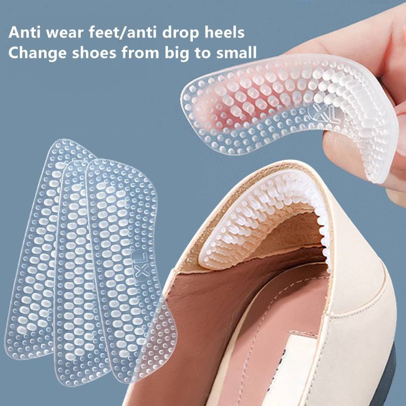 H&L 1 คู่ซิลิโคนส้น Stiers Heel Grips สําหรับผู้หญิงผู้ชาย Anti Slip Heel Cushions Non-Slip Insert Pads Foot Heel Care Protector {th}