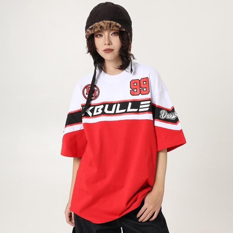 ⚡ProMan⚡แขนสั้นวินเทจผู้ชาย  รุ่นเดียวกันทั้งชายและหญิง  พิมพ์ลาย  oversize  เสื้อฮิปฮอป ราคา ถูกที่สุด ดีลบีเคเค