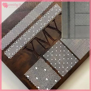 RENBG 3D ซิลิโคนเล็บแม่พิมพ์ DIY บรรเทาลูกไม้ริบบิ้นแม่แบบสําหรับเล็บเครื่องประดับหัตถกรรมโปร่งใสแม่พิมพ์ตกแต่งเล็บ TH
