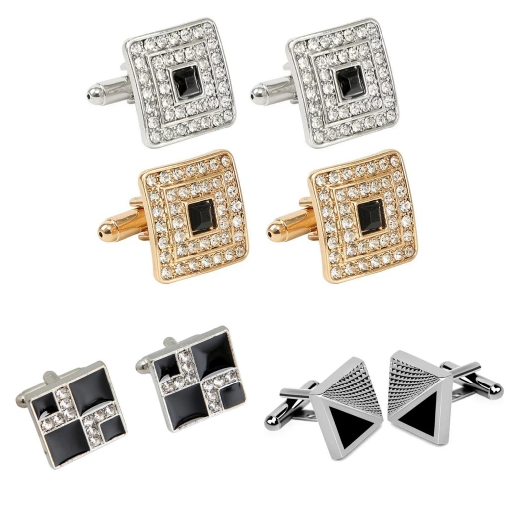 KEMEJA C29, C30, C31 2pc Luxury Shirt Buttons/Square PREMIUM Cufflink, French Cufflink Business Wedd