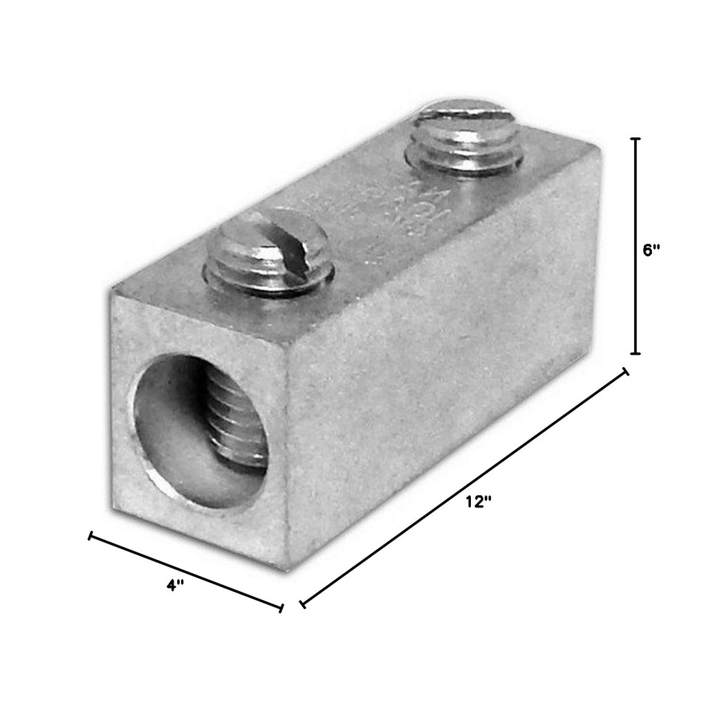 Morris Products 90615 Splice/Reducer Aluminium Mechanical Connector Type 1-Pack Silver 2/0 AWG/Wire 