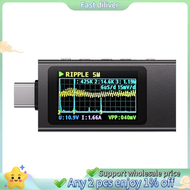 KWS-X1 Power Meter เครื่องทดสอบ Type-C มัลติฟังก์ชั่นดิจิตอลจอแสดงผล DC แรงดันไฟฟ้าแอมป์มิเตอร์ Powe