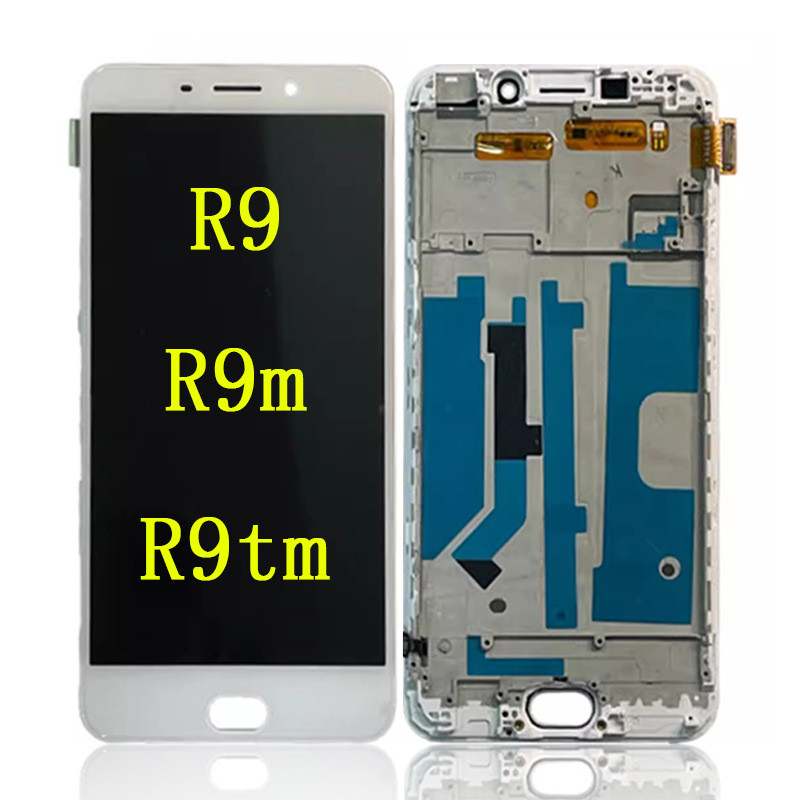 เหมาะสําหรับ R9/R9m/R9tm/r9s/r9sk/plus ประกอบหน้าจอ LCD ภายในด้านนอกสัมผัสแบบบูรณาการ