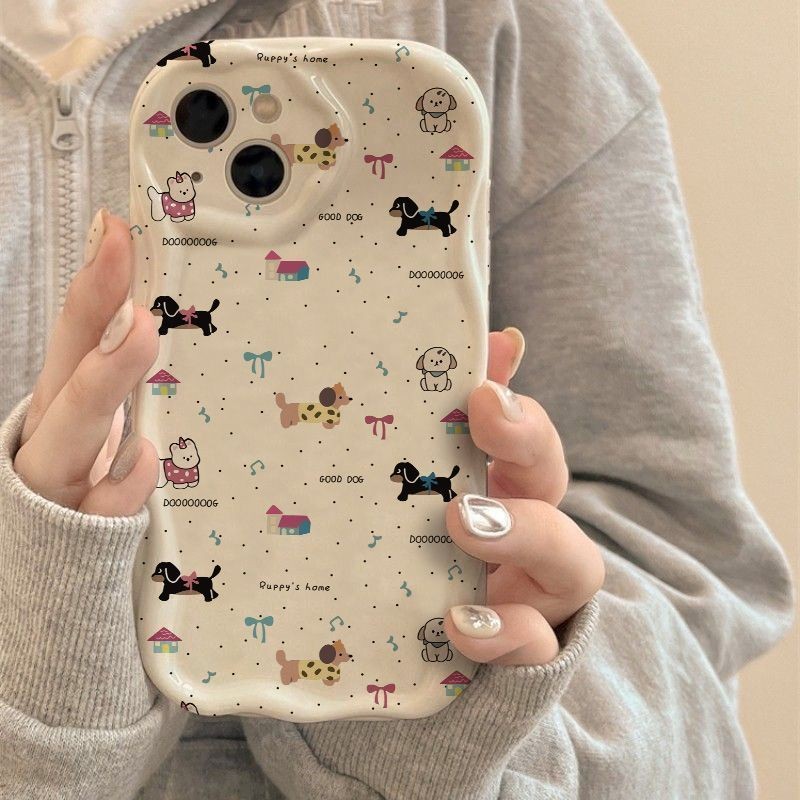 น่ารักสุนัขโบว์กรณีRealme C75 C71 C67 Note50 50APrime 10 11 C65 C63 C55 C35 C21 C31 N63 N53 50iprime