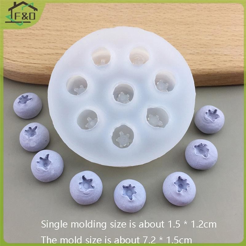 F&O 1 PC 3D บลูเบอร์รี่ Raspberry แม่พิมพ์ซิลิโคน DIY ผลไม้จําลอง Fondant Mould ช็อกโกแลตคุกกี้เบเกอรี่แม่พิมพ์เค้กตกแต่งเครื่องมือ.