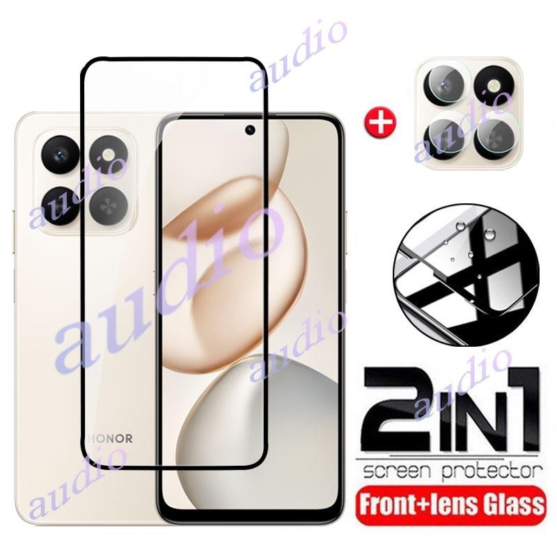 Honor X7d 5G 2in1 ฟิล์มกระจกนิรภัยสําหรับ HONOR X7d HonorX7d 5G 4G 2025 ป้องกันหน้าจอ Soft HD เลนส์ก