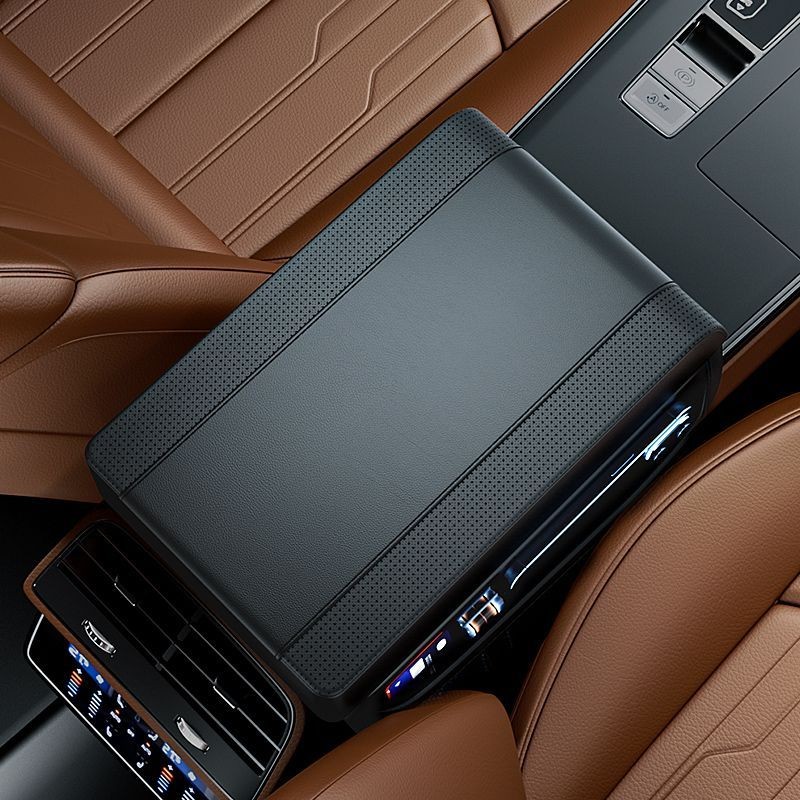 กล่องที่เท้าแขนรถ บูสเตอร์ เบาะ กระเป๋าเก็บของในรถยนต์พรีเมี่ยมข้อศอกสนับสนุนหนังเคสป้องกัน - รูปที่ 4
