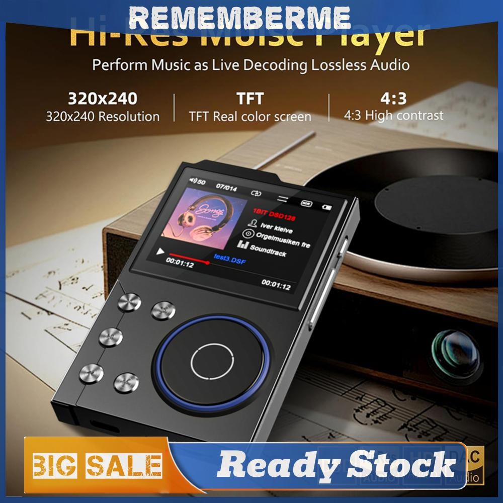 HiFi MP3 Player Lossless DSD เครื่องเล่นเพลงเสียงดิจิตอลบลูทูธ 5.3 HiFi Lossless Audio Player แบบพกพ