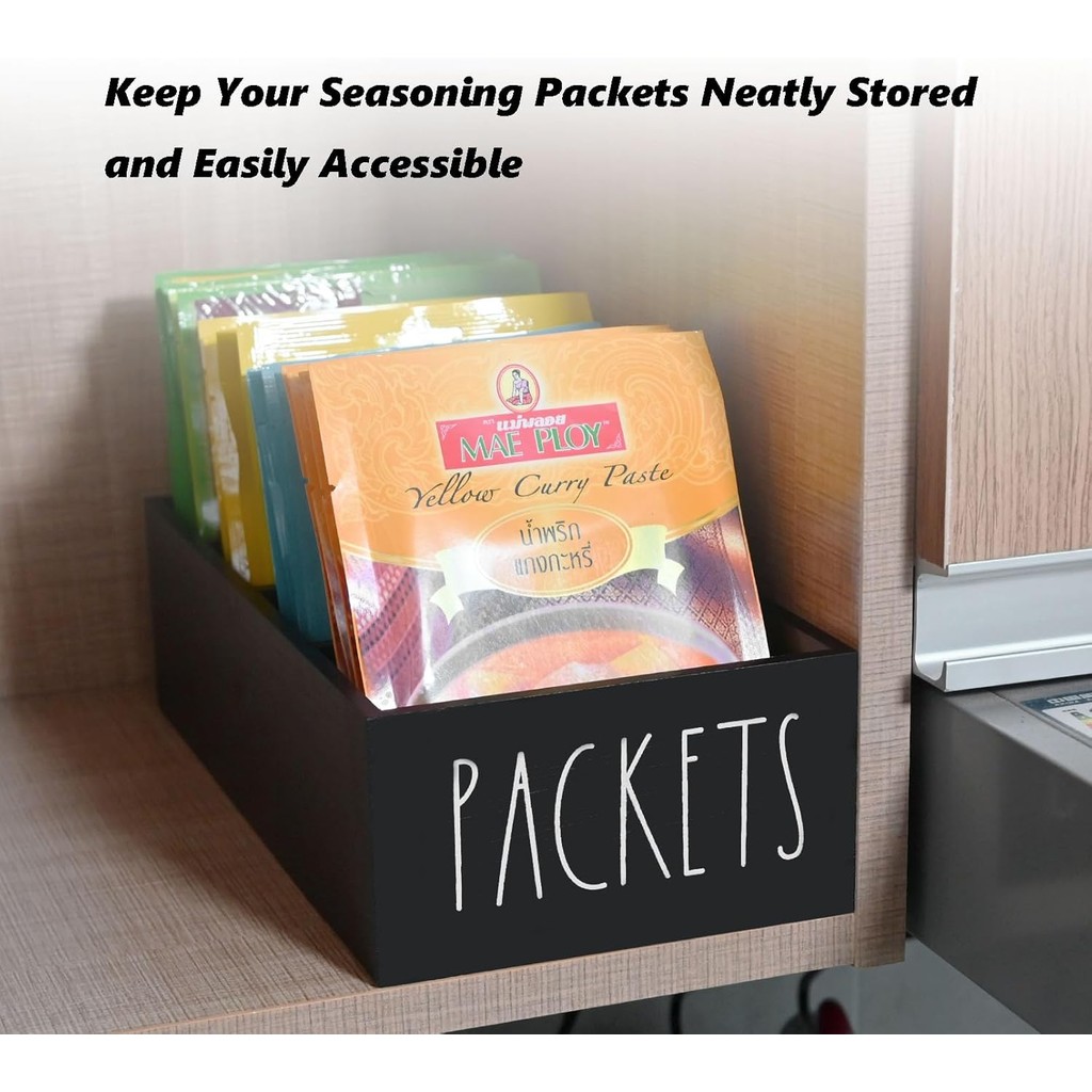 CHONIC Seasoning Packet Organizer, Pantry Organizer, Food Packet Storage Organizer, Modern Farmhouse