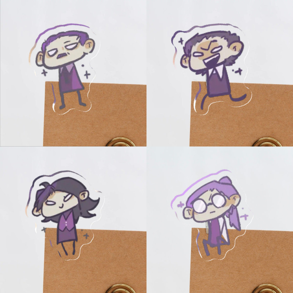 Mbti Purple Man Group กระดาษทดสอบไฟล์อะคริลิค pp Clip/ajq