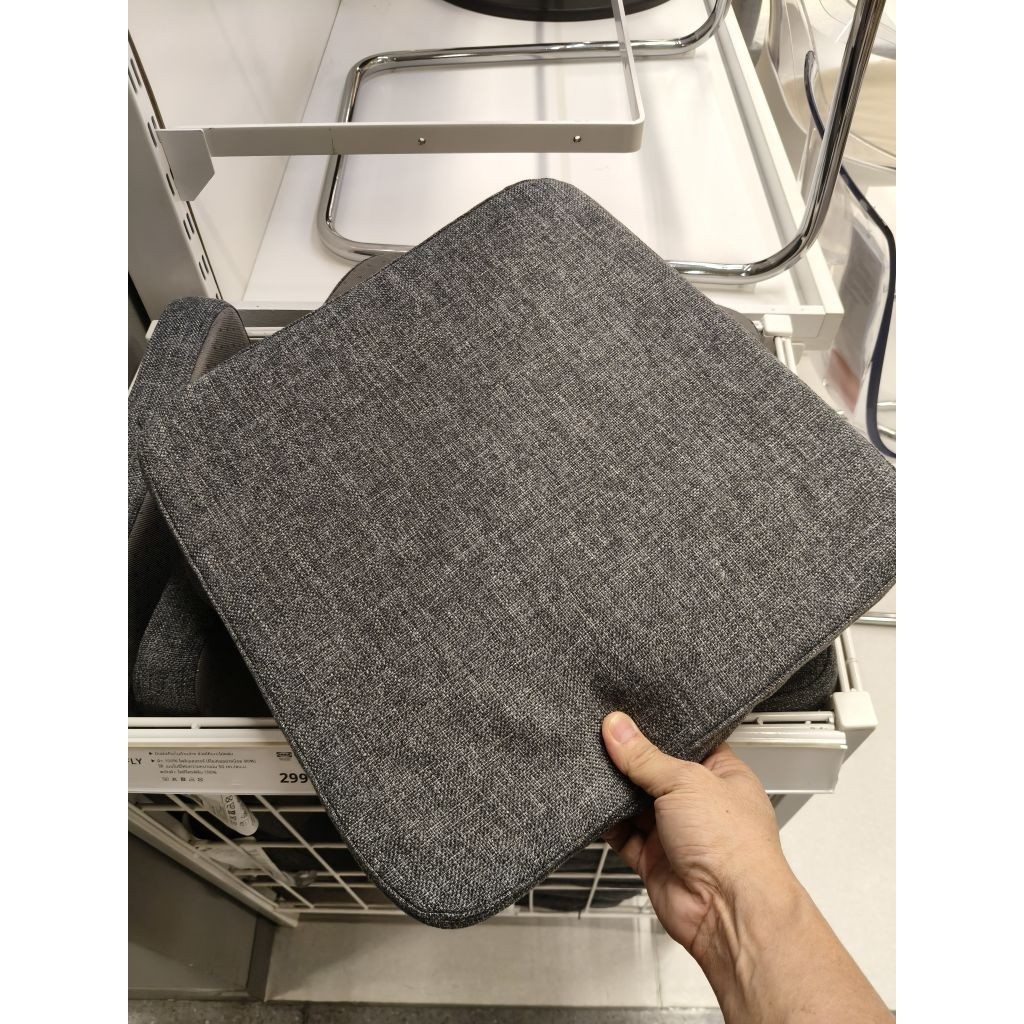 IKEAshopping IKEA ÅKERVINDEFLY อัวเคร์วินด์ฟลี เบาะรองเก้าอี้, เทา,น้ำตาล 39/35x37x5 ซม.