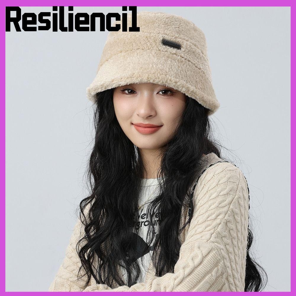 RESILIENCI1 Winter Bucket Hat, Fuzzy Korean Style Womens Warm Hat, Travel Windproof Ear Protection B