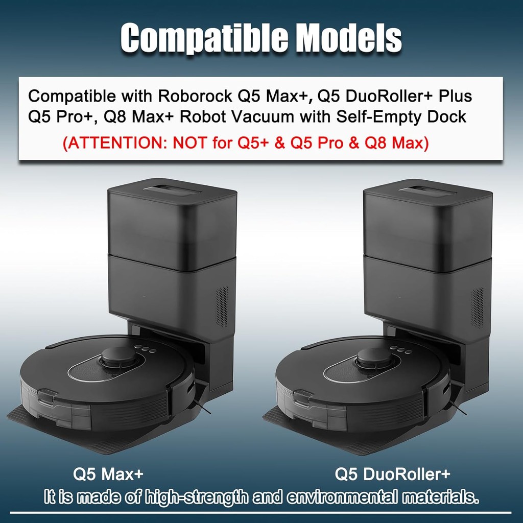 Q5 Max+ ชุดอุปกรณ์เสริมเข้ากันได้กับ Roborock Q5 Max+, Q5 DuoRoller+, Q5 Pro+, Q8 Max+ หุ่นยนต์เครื่