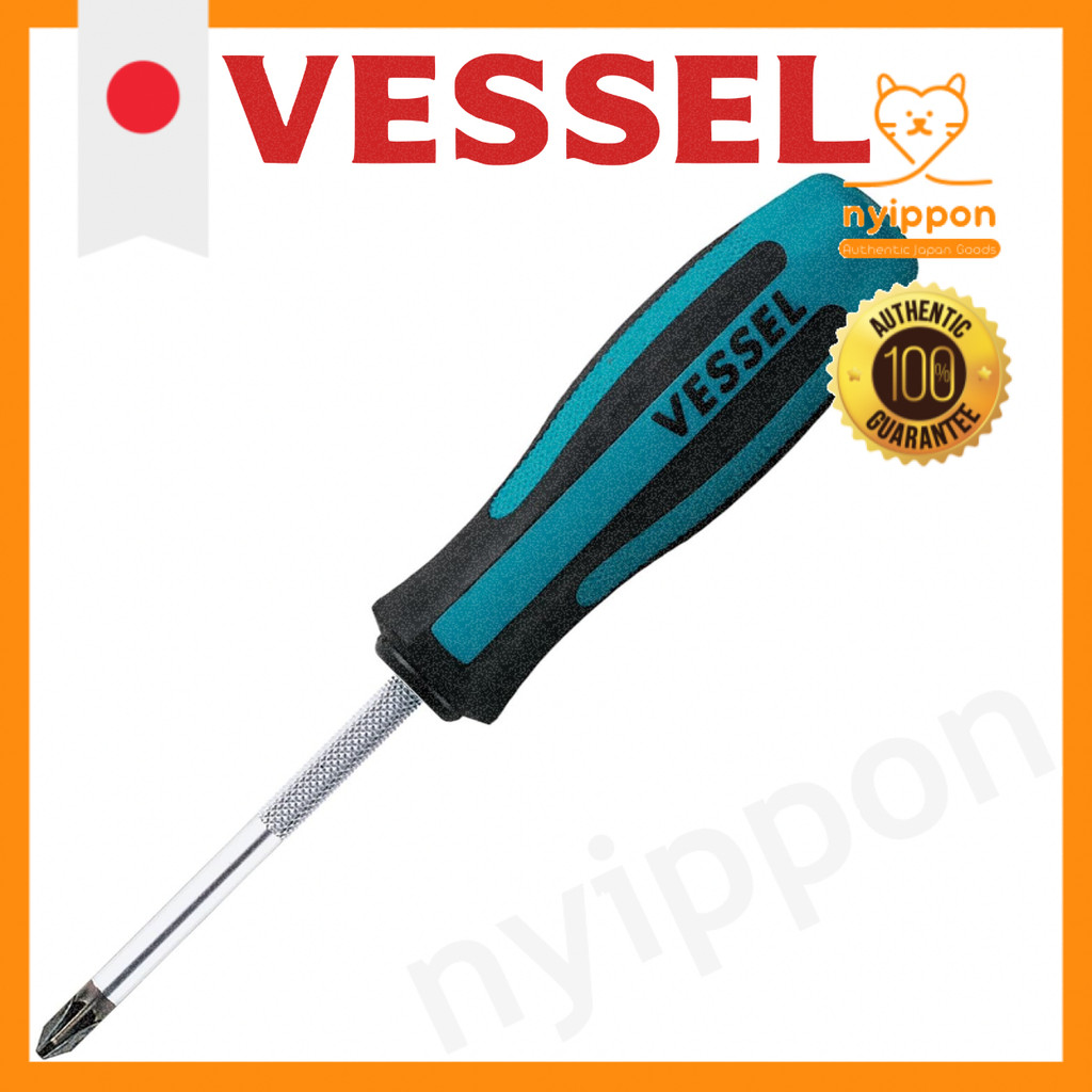 VESSEL Mega Driver Pozidriv Screwdriver PZ Size 1, 2, 3