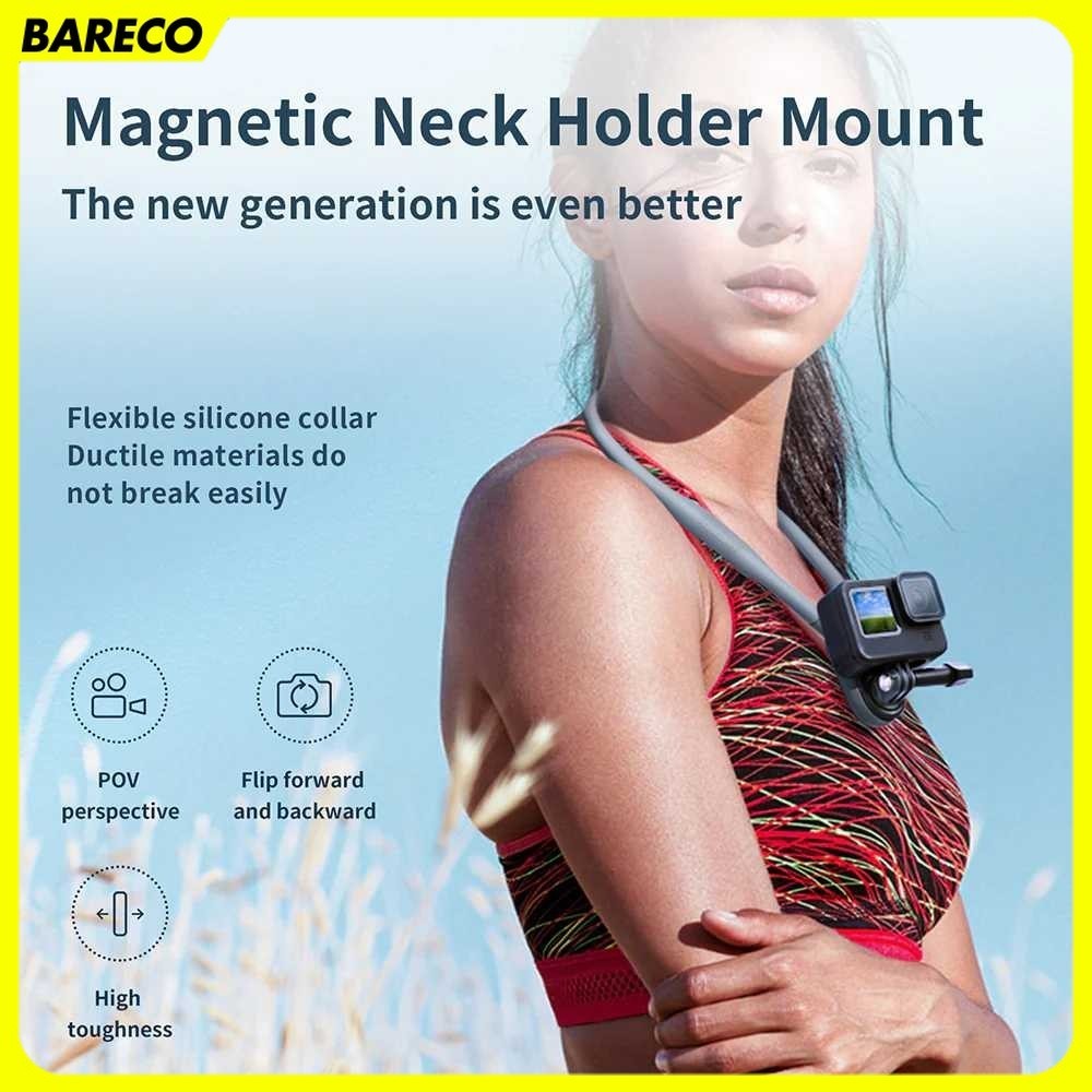 TELESIN ที่ยึดคอแม่เหล็กสําหรับสมาร์ทโฟน GoPro - TE-HNB-002