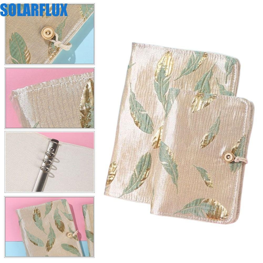 SOLARFLUX Mini Budget Binder Cover, A5/A6 INS ปกหนังสือหลวม, ปฏิบัติ 3D DIY ปักปกโน๊ตบุ๊ค Planner