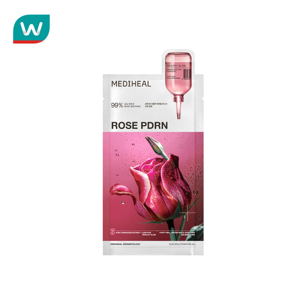 Mediheal เมดิฮีล เอสเซนเชียล มาสก์ โรส พีดีอาร์เอ็น เฮลท์ตี้ โกลว์ 1 แผ่น