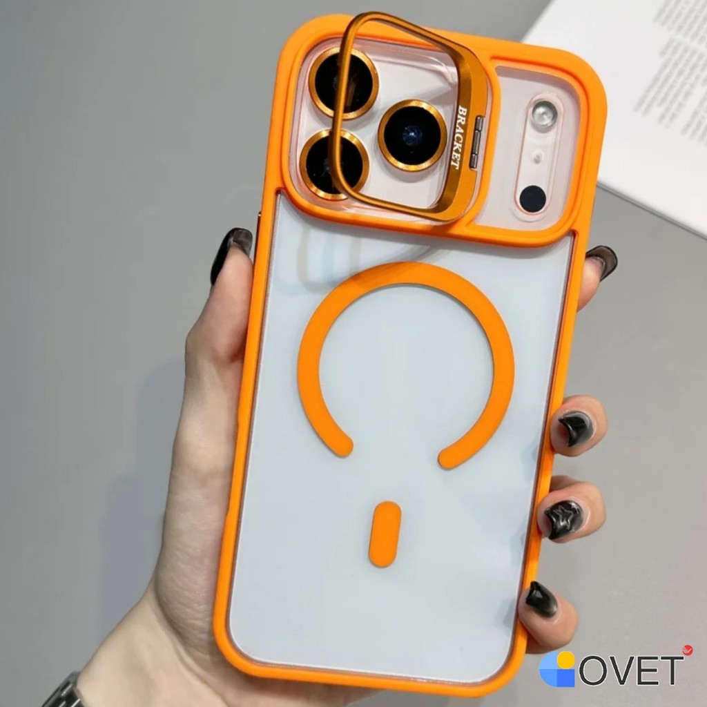 COVET กล้องแม่เหล็กใส Stent เคสโทรศัพท์สําหรับ iPhone 17 Pro Max Air Carry เลนส์หรูหราใสกันกระแทกฝาหลัง