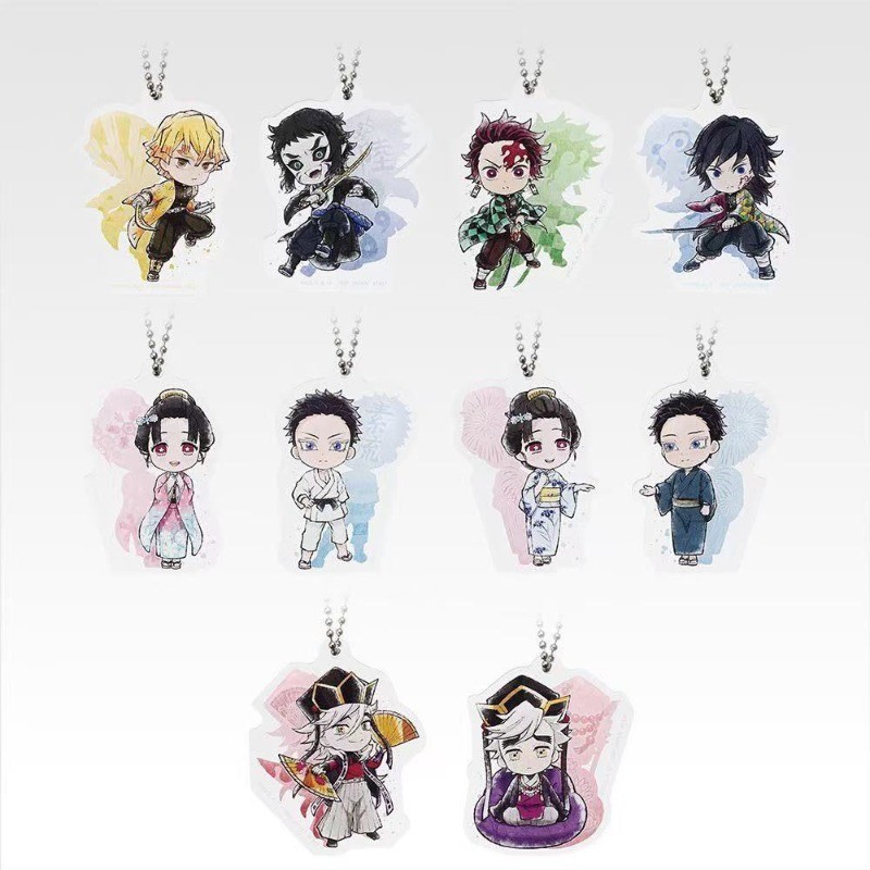 Demon Slayer: Kimetsu ไม่มี Yaiba พวงกุญแจ Akaza Kamado Tanjirou อะนิเมะอุปกรณ์ต่อพ่วงน่ารักความคิดสร้างสรรค์ประณีตกระเป๋านักเรียน