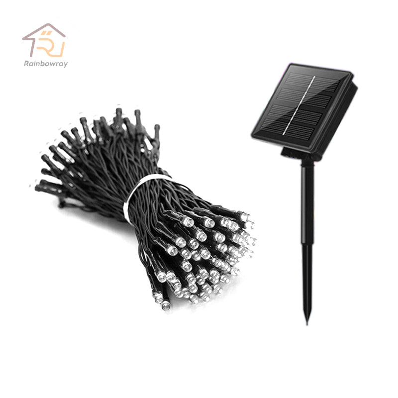 ไฟกระพริบโซล่าเซลล์ 100 LED ยาว 10เมตร สีRGB/สีวอมไวท์/สีขาว ไฟตกแต่งปีใหม่ ใช้พลังงานแสงอาทิตย์ - รูปที่ 7